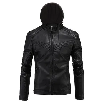 New 2019 Autumn Fashion Men Leather Jackets Hooded Top Men's Leather Jacket Fashion Brand Motorcycle Leather Jackets A3574
New 2019 Autumn Fashion Men Leather Jackets Hooded Top Men's Leather Jacket Fashion Brand Motorcycle Leather Jackets A3574