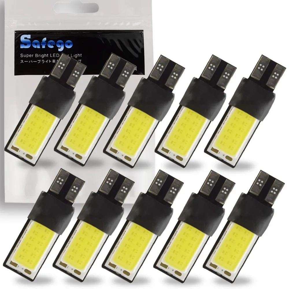 Safego 10pcs W5W T10 COB 194 168 LED Replacement Bulb For Car Interior Parking Reverse Clearance Brake Lights White 12V
Safego 10pcs W5W T10 COB 194 168 LED Replacement Bulb For Car Interior Parking Reverse Clearance Brake Lights White 12V