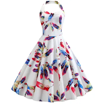 Brand Summer Party Dress 2018 Halter Big Swing Hepburn 50s 60s Vintage Evening Office Midi Dresses Plus Size Robe Femme
Brand Summer Party Dress 2018 Halter Big Swing Hepburn 50s 60s Vintage Evening Office Midi Dresses Plus Size Robe Femme