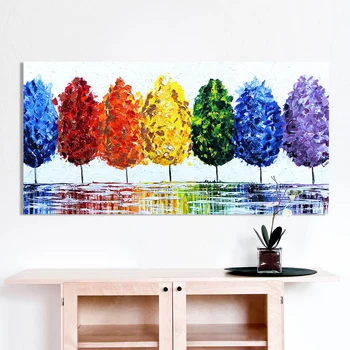 HDARTISAN Wall Art Canvas Oil Painting Rainbow Tree Wall Pictures For Living Room Home Decor No Frame
HDARTISAN Wall Art Canvas Oil Painting Rainbow Tree Wall Pictures For Living Room Home Decor No Frame