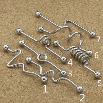 14g 316L Surgical Steel Corkscrew Industrial Ear Barbells Ear Cartilage 7 Mix Styles Piercing Jewelry
14g 316L Surgical Steel Corkscrew Industrial Ear Barbells Ear Cartilage 7 Mix Styles Piercing Jewelry