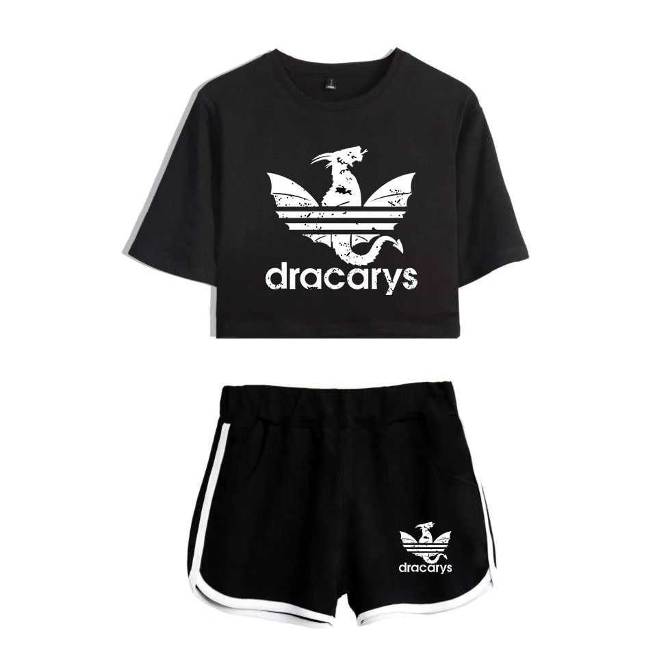 Dracarys Game of Thrones Daenerys Drogon Fire Print T-Shirt Summer Outwear Women's Suit Crop Top + Shorts Two Pieces Tracksuit
Dracarys Game of Thrones Daenerys Drogon Fire Print T-Shirt Summer Outwear Women's Suit Crop Top + Shorts Two Pieces Tracksuit