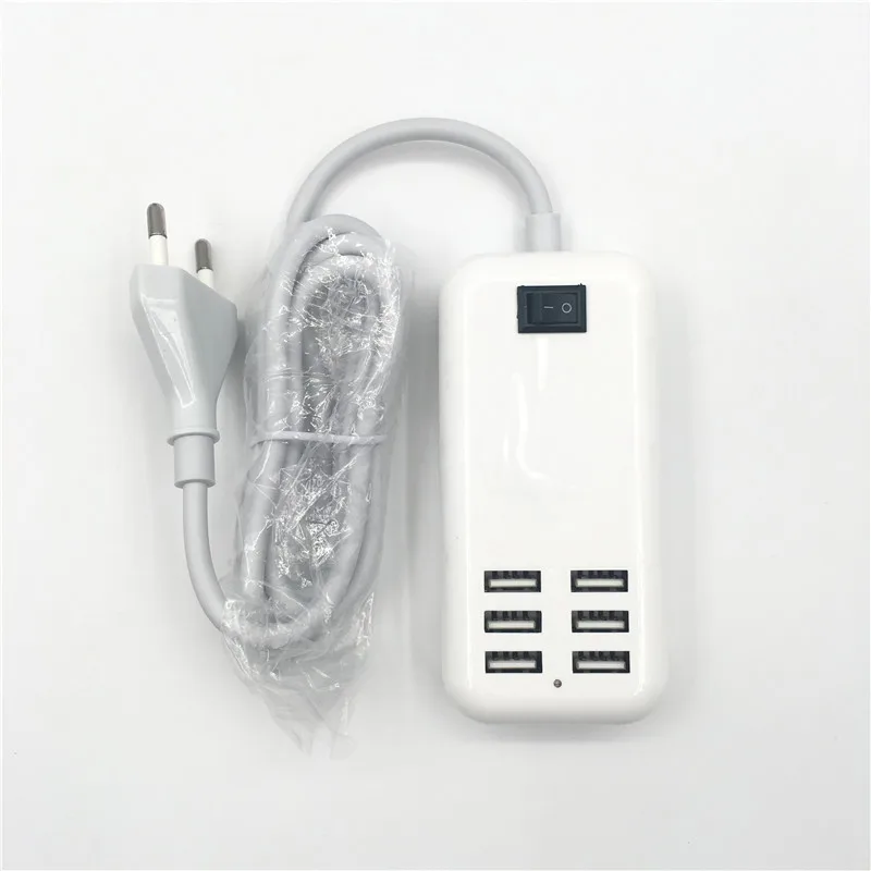 6 Ports USB Charger for Smartphone Multiple Wall EU US Plug Adapter 15W 3A Data Device Smart Charger Adapter For iPad iPhone 6/7
6 Ports USB Charger for Smartphone Multiple Wall EU US Plug Adapter 15W 3A Data Device Smart Charger Adapter For iPad iPhone 6/7