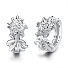 Brinco Limited Earings Orecchini Free Shipping Fashion 925 Sterling Stud Earrings Animal Small Fish Hoop For Women Jewelry E290(China)