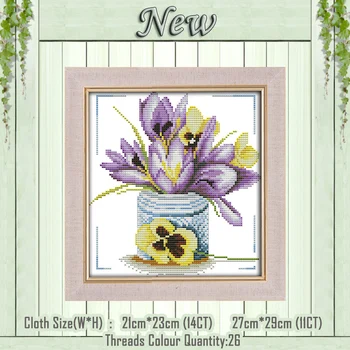 Small pot crocus beautiful painting counted printed on the canvas DMC 11CT 14CT kits NKF Cross Stitch embroidery needlework Sets
Small pot crocus beautiful painting counted printed on the canvas DMC 11CT 14CT kits NKF Cross Stitch embroidery needlework Sets