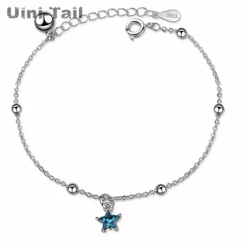 Uini-Tail hot new 925 sterling silver blue five-pointed star bracelet starry sky Korean simple student adjustable jewelry GN418
Uini-Tail hot new 925 sterling silver blue five-pointed star bracelet starry sky Korean simple student adjustable jewelry GN418