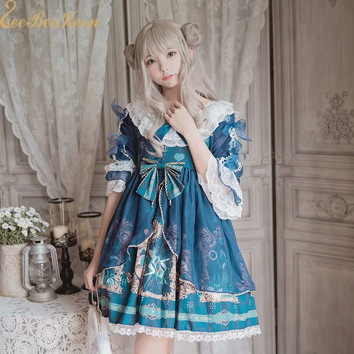 Summer Sweet Lolita Chiffon Costume For Women Princess Dress Girls Gothic Lolita Dress Halloween Cosplay Party Lolita Clothes
Summer Sweet Lolita Chiffon Costume For Women Princess Dress Girls Gothic Lolita Dress Halloween Cosplay Party Lolita Clothes