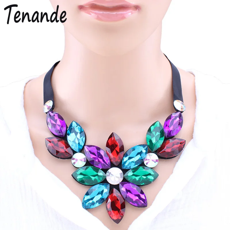 Tenande Joias Boho Turkish Big Crystal Flowers Necklaces For Women Wide Rope Chain Necklaces & Pendants Colar Statement Jewelry
Tenande Joias Boho Turkish Big Crystal Flowers Necklaces For Women Wide Rope Chain Necklaces & Pendants Colar Statement Jewelry