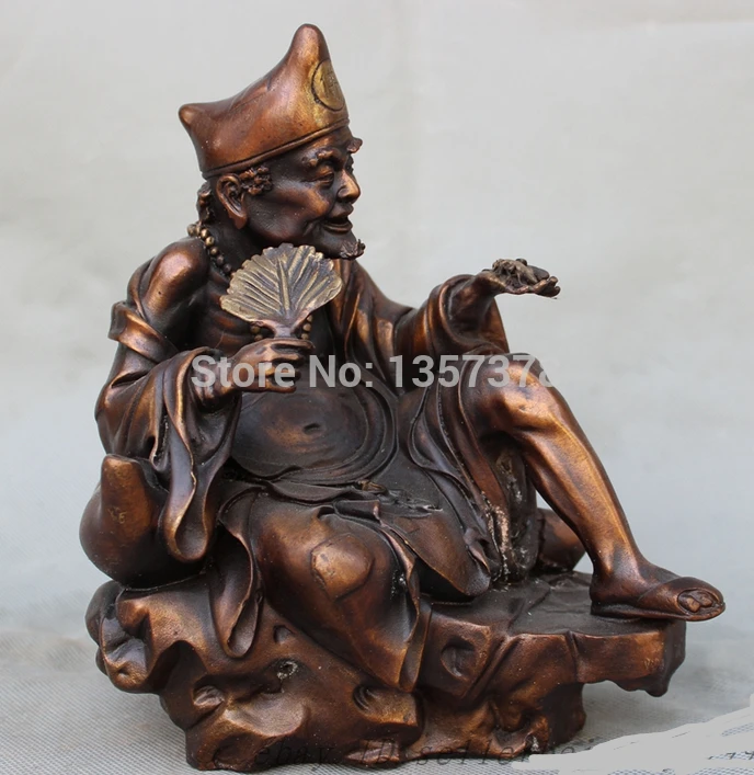 shitou 00445 8" Chinese Pure Bronze Joss JiGong Chai Gong Hold Fan Buddha Arhat Monk Statue
shitou 00445 8" Chinese Pure Bronze Joss JiGong Chai Gong Hold Fan Buddha Arhat Monk Statue