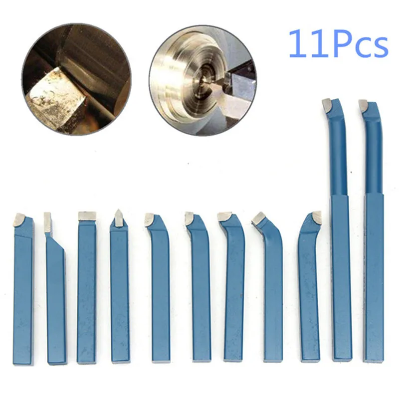 11 x 10mm(3/8") Mini Metal Lathe Tool Set for Metal Working Lathe Thread Carbide + Steel Carbide Tip Cutting Turning Boring Bit
11 x 10mm(3/8") Mini Metal Lathe Tool Set for Metal Working Lathe Thread Carbide + Steel Carbide Tip Cutting Turning Boring Bit
