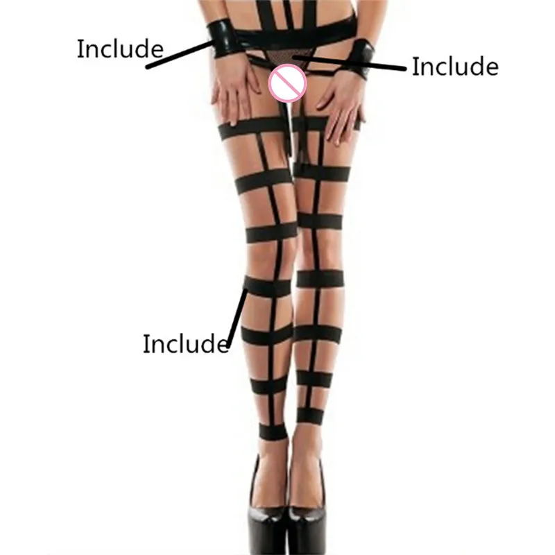 Women's Sexy Stockings Top Thigh-Highs Lingerie Hot Garters Belt Set Underwear Open Crotch Panties Erotic Bandage
Women's Sexy Stockings Top Thigh-Highs Lingerie Hot Garters Belt Set Underwear Open Crotch Panties Erotic Bandage