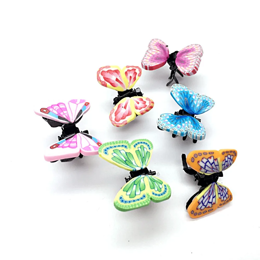 6pcs Polymer clay butterfly hairpin crab Claw Clip Handmade Simulation Butterfly Hair jewelry Decoration Children ornaments
6pcs Polymer clay butterfly hairpin crab Claw Clip Handmade Simulation Butterfly Hair jewelry Decoration Children ornaments