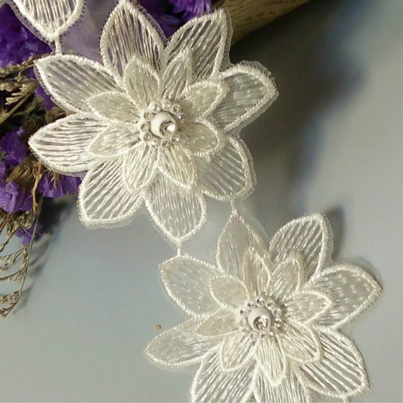 10x Yellow 7x7cm 3D Cotton Pearl Flower Embroidered Lace Trim Ribbon Fabric Handmade DIY Wedding Dress Sewing Supplies Craft
10x Yellow 7x7cm 3D Cotton Pearl Flower Embroidered Lace Trim Ribbon Fabric Handmade DIY Wedding Dress Sewing Supplies Craft