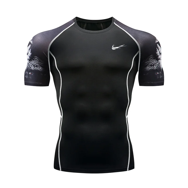 2019 hot running shirt men's compression tights men's short-sleeved T-shirt quick-drying sports Jersey gym men's Rashgard
2019 hot running shirt men's compression tights men's short-sleeved T-shirt quick-drying sports Jersey gym men's Rashgard