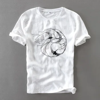 2017 Japanese style round neck linen t shirt male swallow-embroidery t-shirt men short sleeve fashion men t shirts cotton camisa
2017 Japanese style round neck linen t shirt male swallow-embroidery t-shirt men short sleeve fashion men t shirts cotton camisa