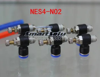 

Free shipping 20pcs/lot pneumatic fitting NES04-N02 1/4"NPT -4mm, Throttle valve ,air speed control