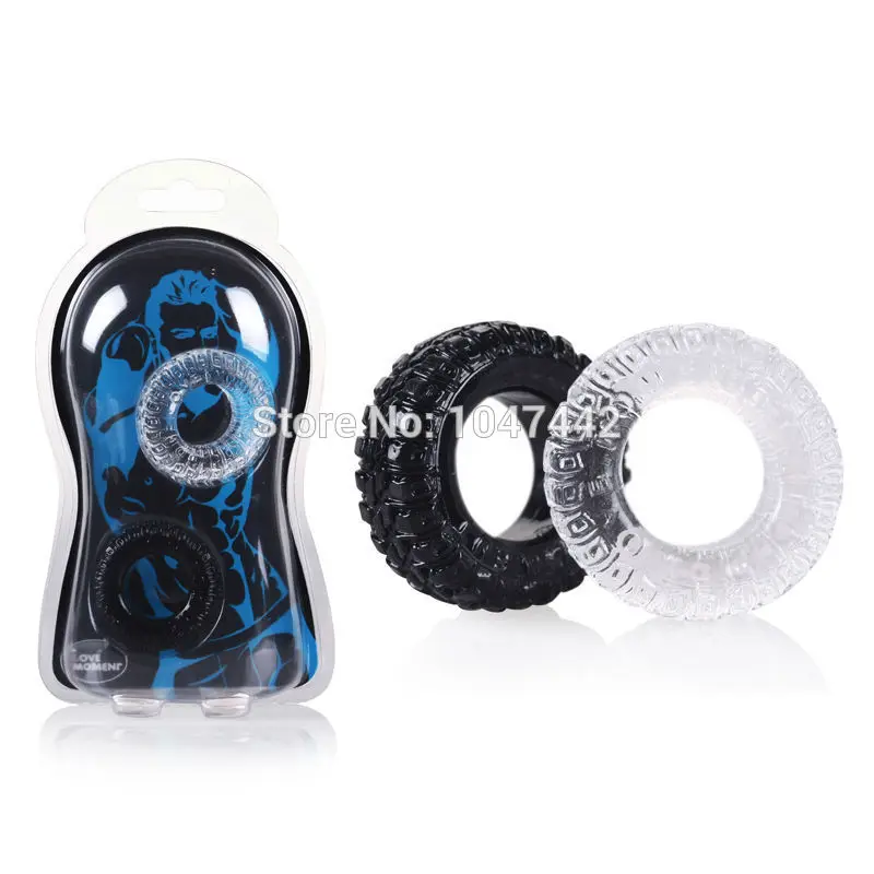 New Wheel Silicone Cock Ring Sex Toys For Men Delay Spray Lock 2pcs Penis cnepma pene cocking sex products. | Красота и здоровье