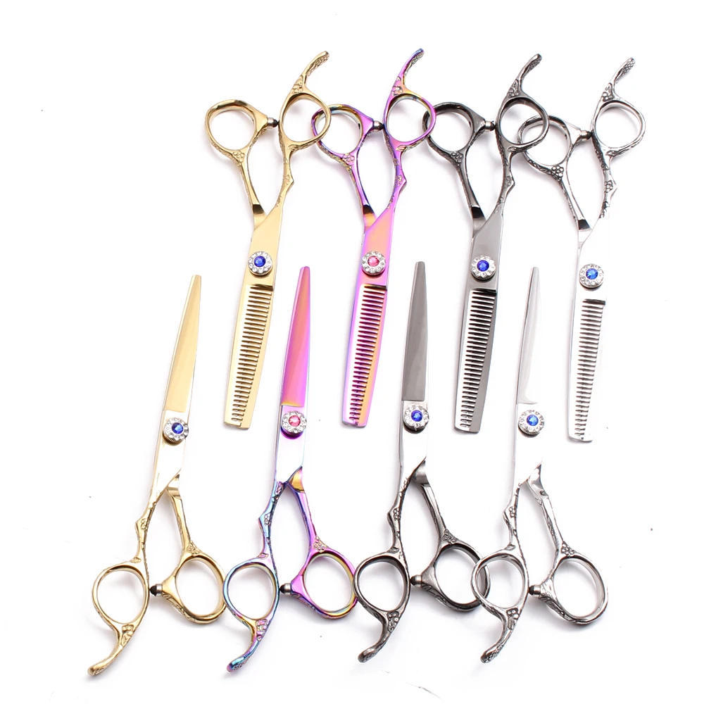 Left Hand 5.5" 16cm Engraving Logo 440C Hairdressing Scissors Cutting Shears Thinning Scissors Professional Hair Scissors C8002
Left Hand 5.5" 16cm Engraving Logo 440C Hairdressing Scissors Cutting Shears Thinning Scissors Professional Hair Scissors C8002