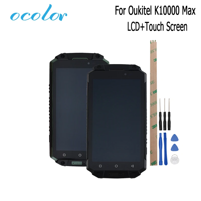 Ocolor для Oukitel K10000 Max ЖК дисплей Дисплей и Сенсорный экран + рамка планшета сборки
