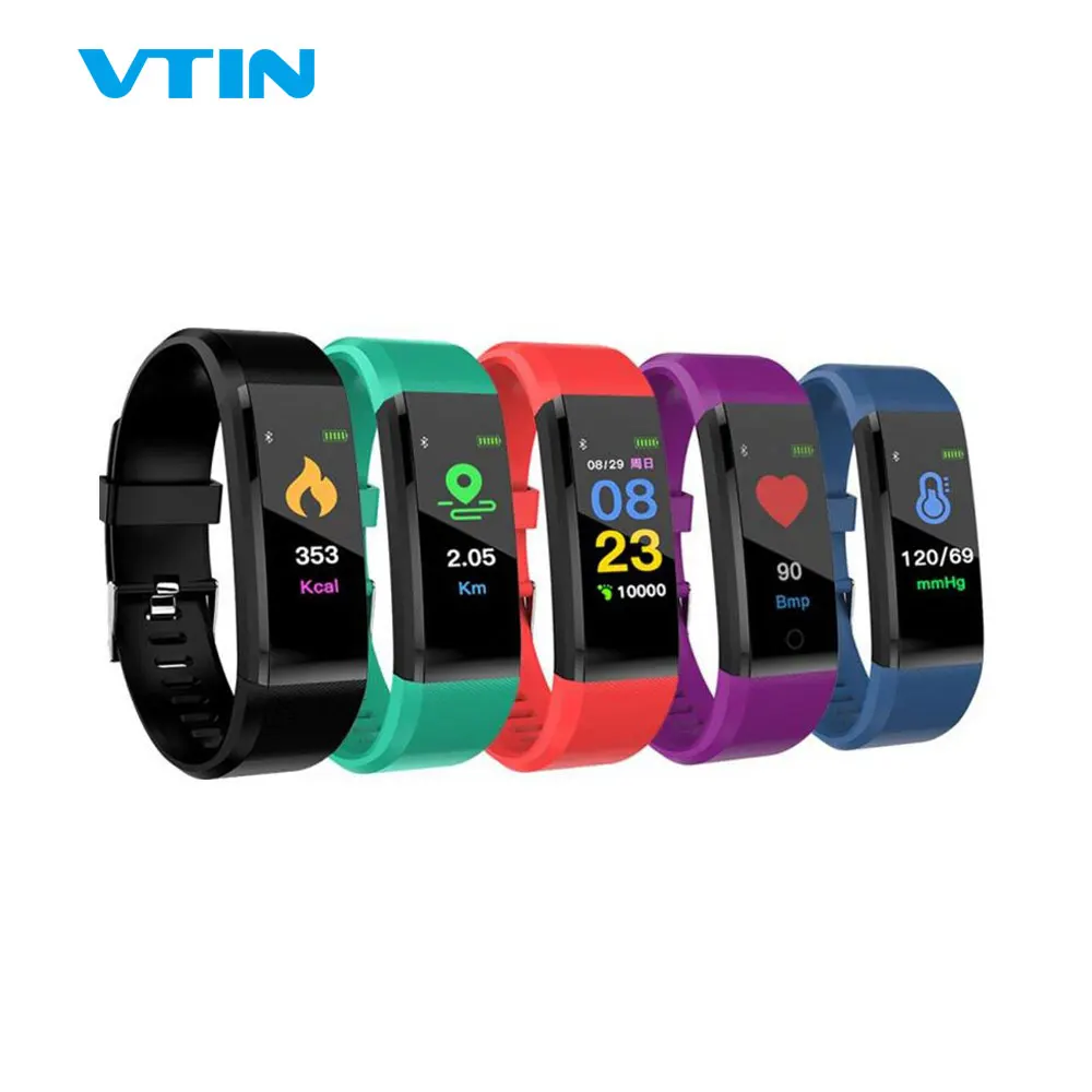VTIN 115 Plus Smart Band Bracelet USB Bluetooth Fitness Tracker Color Screen Heart Rate Monitor Smart Bracelet Sport Wristband
VTIN 115 Plus Smart Band Bracelet USB Bluetooth Fitness Tracker Color Screen Heart Rate Monitor Smart Bracelet Sport Wristband