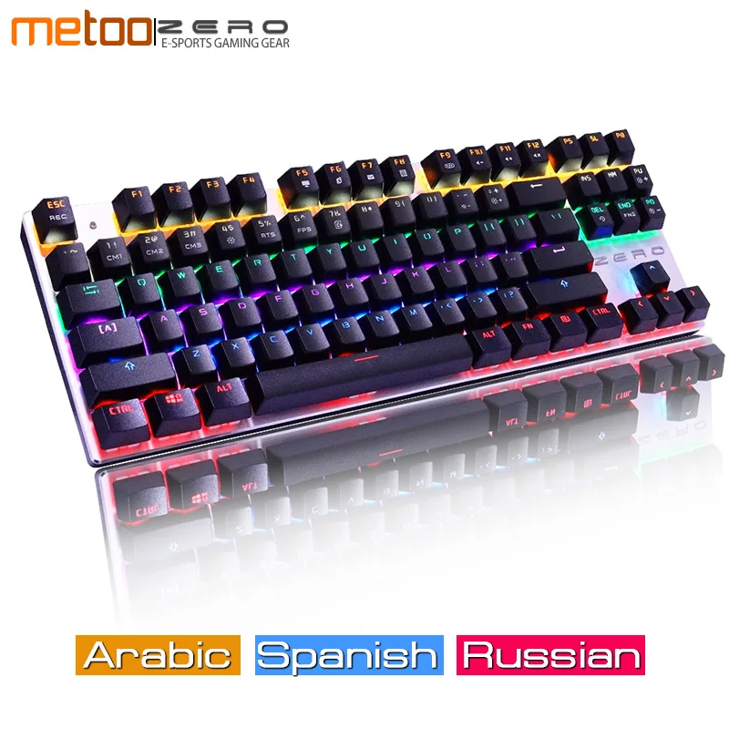 Metoo ZERO Wired Mechanical Black Blue Switches Gaming Keyboard LED Backlit Ergonomic Wrist Rest Tactile Keyboard Gaming For PC
Metoo ZERO Wired Mechanical Black Blue Switches Gaming Keyboard LED Backlit Ergonomic Wrist Rest Tactile Keyboard Gaming For PC