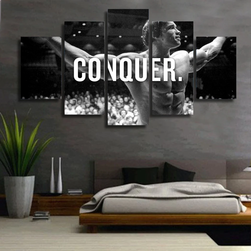 Hd Print 5 Pieces Conquer Arnold Schwarzenegger Posters Black And White Canvas Painting Wall Art Picture For Living Room Framed
Hd Print 5 Pieces Conquer Arnold Schwarzenegger Posters Black And White Canvas Painting Wall Art Picture For Living Room Framed