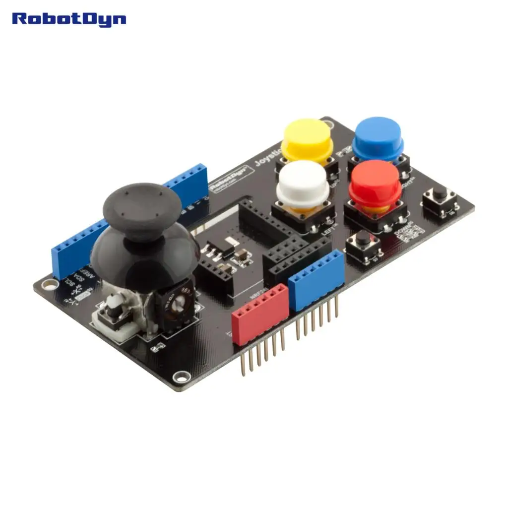 Joystick Shield with wireless adapter (xBee, APC200, NRF24L) for Arduino Uno, Mega (assembled)
Joystick Shield with wireless adapter (xBee, APC200, NRF24L) for Arduino Uno, Mega (assembled)