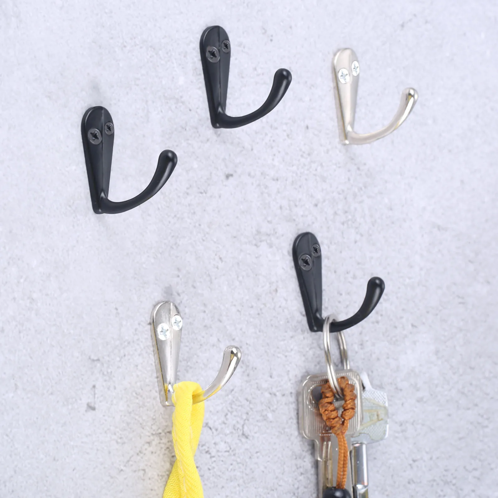5Pcs Wall Hooks Clothes Hat Bathroom Apartments Hook With 2 Holes Zinc Alloy 33*14mm Black Sliver White
5Pcs Wall Hooks Clothes Hat Bathroom Apartments Hook With 2 Holes Zinc Alloy 33*14mm Black Sliver White