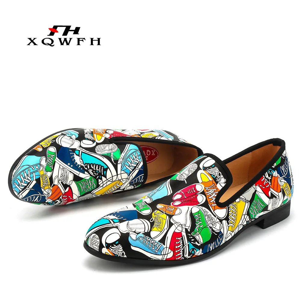 Brand Men Shoes Fashion Print Men Feast Banquet Dress Leather Shoes Individual Character Men's Loafers
Brand Men Shoes Fashion Print Men Feast Banquet Dress Leather Shoes Individual Character Men's Loafers