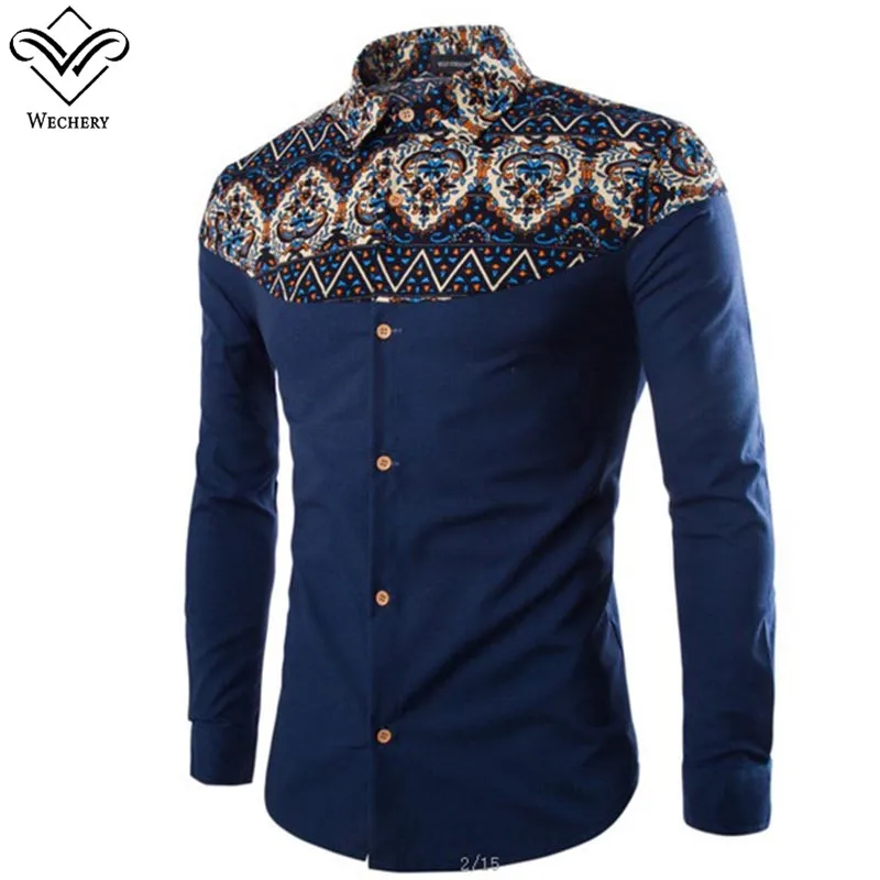 Wechery Cotton Dashiki Tops for Men Long Sleev Buttons Closure Slim Shirt African Style Printed Clothing M-3XL
Wechery Cotton Dashiki Tops for Men Long Sleev Buttons Closure Slim Shirt African Style Printed Clothing M-3XL