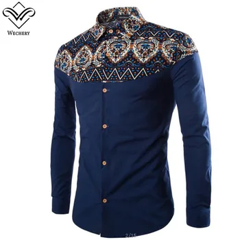 Wechery Cotton Dashiki Tops for Men Long Sleev Buttons Closure Slim Shirt African Style Printed Clothing M-3XL
Wechery Cotton Dashiki Tops for Men Long Sleev Buttons Closure Slim Shirt African Style Printed Clothing M-3XL