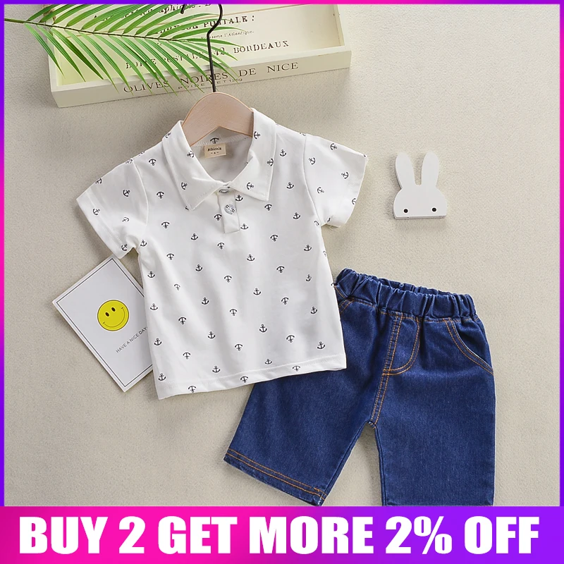 2019 new baby boys clothes sets summer fashion cotton t shirts +denim shorts 2pcs sports suit boys kids children clothes
2019 new baby boys clothes sets summer fashion cotton t shirts +denim shorts 2pcs sports suit boys kids children clothes