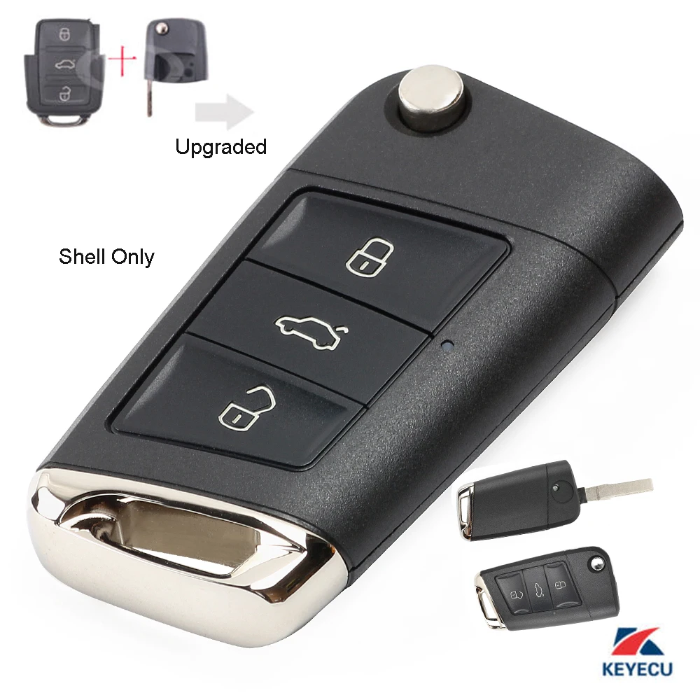 KEYECU 10X Replacement Modified Golf 7 Stylish Flip Remote Car Key Shell Case Fob 3 Button for Volkswagen Seat Skoda
KEYECU 10X Replacement Modified Golf 7 Stylish Flip Remote Car Key Shell Case Fob 3 Button for Volkswagen Seat Skoda