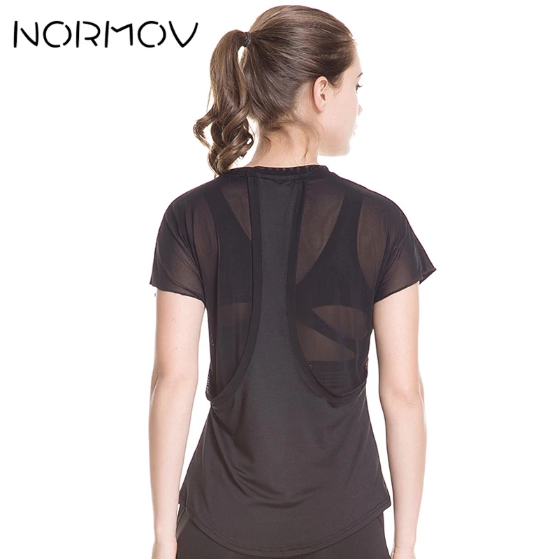 NORMOV Solid Short Sleeve T Shirts Women Workout Summer Mesh Open Back Top Female Round Neck Sweat Sports Fitness Yoga Shirt
NORMOV Solid Short Sleeve T Shirts Women Workout Summer Mesh Open Back Top Female Round Neck Sweat Sports Fitness Yoga Shirt
