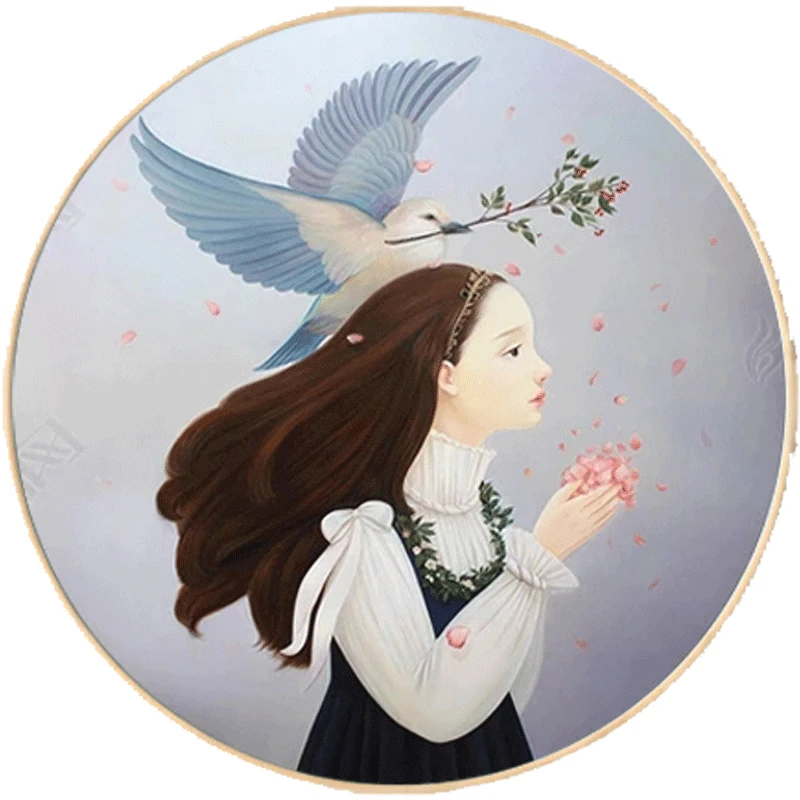 New Needlework,DMC Color Full Embroidery kit,cartoon pigeon dove angel girls dream Painted Pattern cross stitch children gift
New Needlework,DMC Color Full Embroidery kit,cartoon pigeon dove angel girls dream Painted Pattern cross stitch children gift