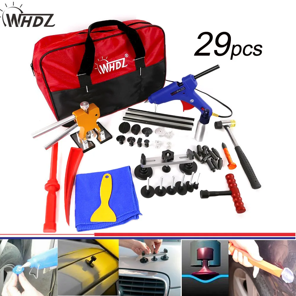 29pcs PDR Tool Hail Damage Repair Kit Fix Ding PDR Dent Lifter Paintless Hail Repair Tool Kits Automotive Dent Repair Kit
29pcs PDR Tool Hail Damage Repair Kit Fix Ding PDR Dent Lifter Paintless Hail Repair Tool Kits Automotive Dent Repair Kit