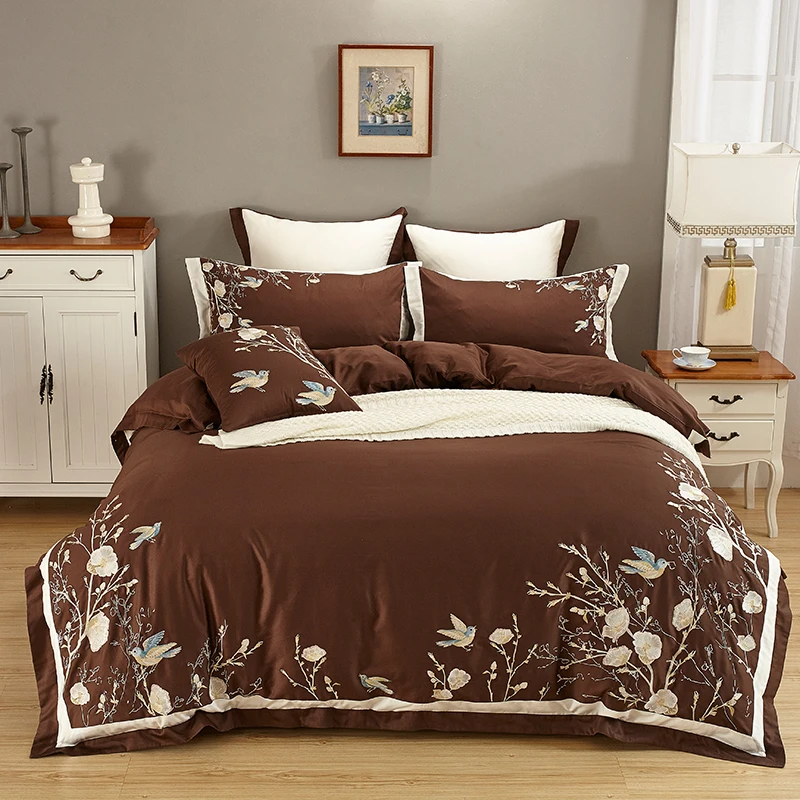 IvaRose 4/6pcs coffee Egypt Cotton Bedding Sets Queen King Size Duvet Cover Set 1000TC Bedlinen Hight Quality
IvaRose 4/6pcs coffee Egypt Cotton Bedding Sets Queen King Size Duvet Cover Set 1000TC Bedlinen Hight Quality