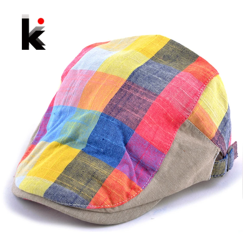Женские модные шапки boina клетчатые береты в стиле newsboy 3 вида цветов 2018|newsboy hats for