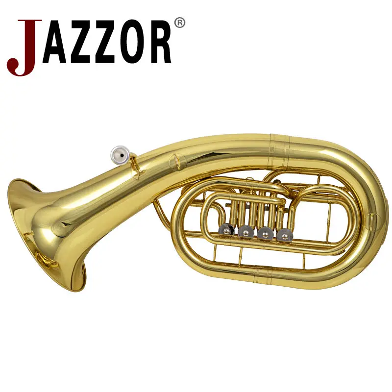 JAZZOR JBEP 1110 Профессиональный Euphonium B плоский золотой лак четыре плоских keysBrass