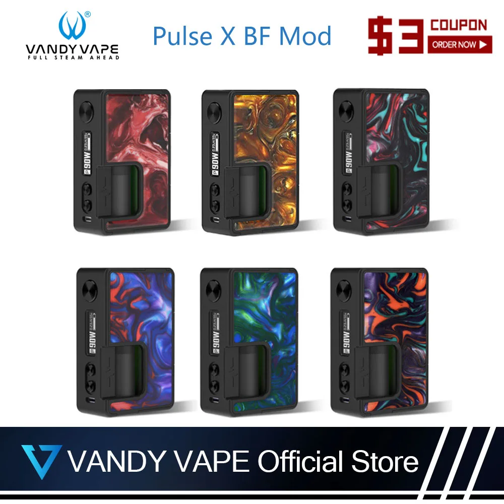 

Original Vandy vape 90W PULSE X Squonk Mod For Vandyvape Pulse X BF Kit E Cigarette Without Single 18650/20700/21700 Battery