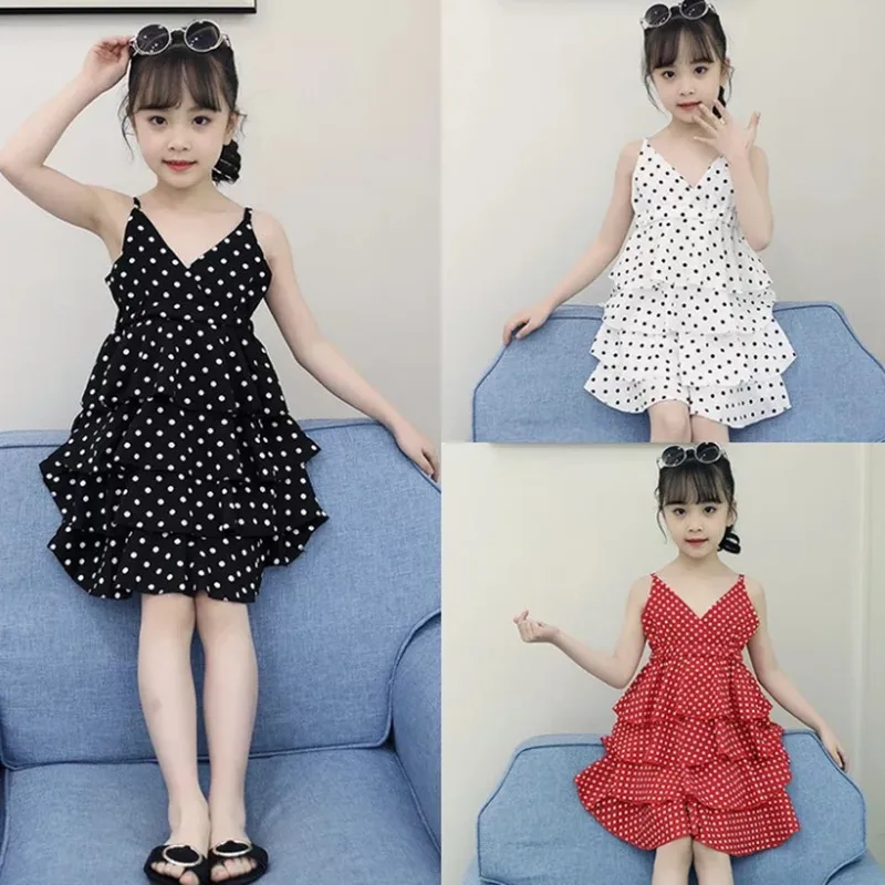 Beach style Girls Dresses 2019 Summer New Children's Clothing Girls V-neck shoulder strap Backless Stitching Princess Dress
Beach style Girls Dresses 2019 Summer New Children's Clothing Girls V-neck shoulder strap Backless Stitching Princess Dress