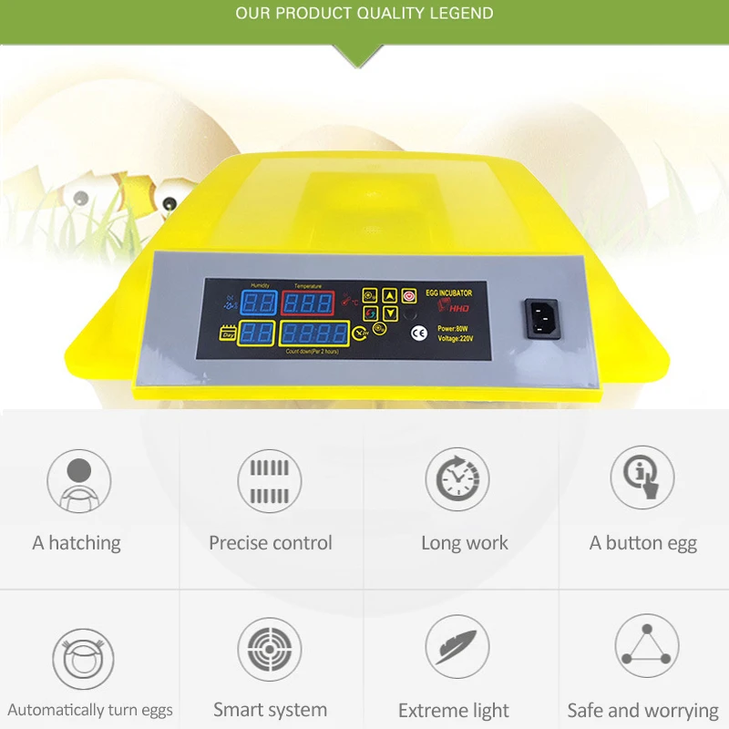 Automatic Egg Incubator China 96 Digital Clear Egg Turning Temperature Control Farm Hatchery Machine chicken egg Hatcher (10)