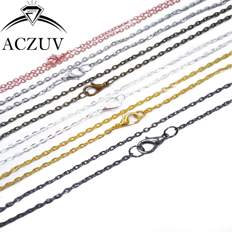 Фото Оптовая продажа 120 шт 2 мм плоский кабель звено цепи ожерелье с застежкой Омаров