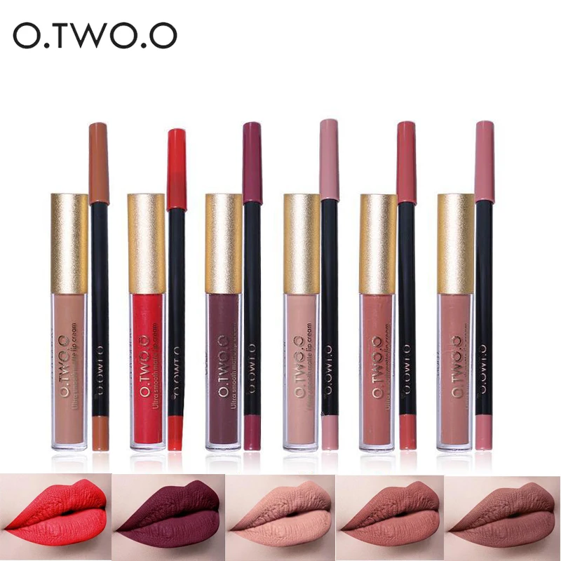 O.TWO.O 6 Colors Lip Kit Matte Liquid Lipstick &Lipliner 2 In1 Not Fade Easy To Wear Lip Gloss Long Lasting Make Up Sexy Colors
O.TWO.O 6 Colors Lip Kit Matte Liquid Lipstick &Lipliner 2 In1 Not Fade Easy To Wear Lip Gloss Long Lasting Make Up Sexy Colors