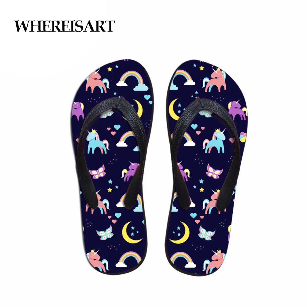 WHEREISART Woman Flip Flops 2019 Fashion Custom 3D Unicorn Prints Women Flats Beach Slippers Summer Flipflops for Lady Girls
WHEREISART Woman Flip Flops 2019 Fashion Custom 3D Unicorn Prints Women Flats Beach Slippers Summer Flipflops for Lady Girls