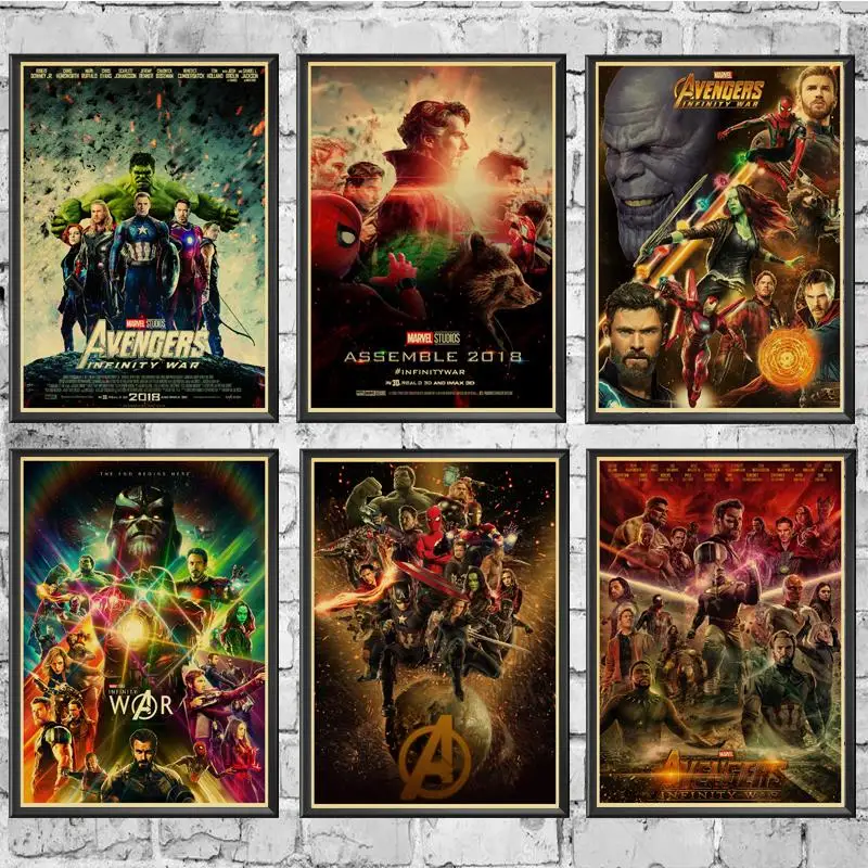 Movie Marvel Poster Avengers Infinity War Retro Poster Prints High Quality Wall Stickers For Living Room Home Decoration
Movie Marvel Poster Avengers Infinity War Retro Poster Prints High Quality Wall Stickers For Living Room Home Decoration