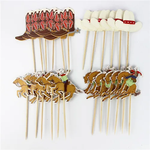 24pcs/lot 4 Styles West Cowboy Cupcake Topper Cartoon Cupcake Toppers Pick Kid Birthday Party Decorations Theme Party Supplies
24pcs/lot 4 Styles West Cowboy Cupcake Topper Cartoon Cupcake Toppers Pick Kid Birthday Party Decorations Theme Party Supplies