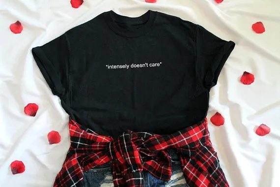 Skuggnas intensely doesn't care Fashion Tumblr T shirt Short Sleeve Black Casual Tops T shirt High quality Tumblr Tops Drop ship
Skuggnas intensely doesn't care Fashion Tumblr T shirt Short Sleeve Black Casual Tops T shirt High quality Tumblr Tops Drop ship