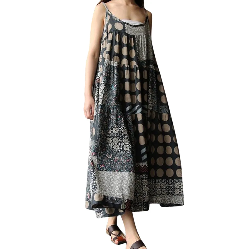 Maxi Dress For Women Ladies Large Size Spaghetti Straps Digital Printing Long Dresses Casual Loose Vestidos With Pockets Dress
Maxi Dress For Women Ladies Large Size Spaghetti Straps Digital Printing Long Dresses Casual Loose Vestidos With Pockets Dress