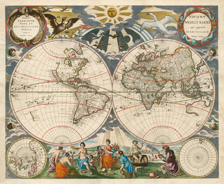 World Map of 1666 Vintage Frameless Wall Hanging Old Map Amtique Imitated Canvas Paintings for Home/Office Decor
World Map of 1666 Vintage Frameless Wall Hanging Old Map Amtique Imitated Canvas Paintings for Home/Office Decor